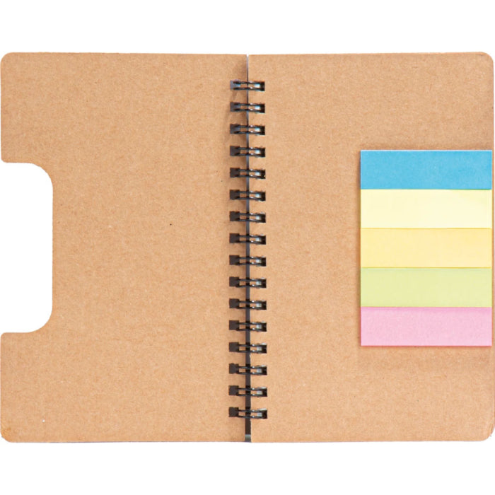 Kraft Kapaklı Spiralli Yapışkanlı Notluk 10x15 cm