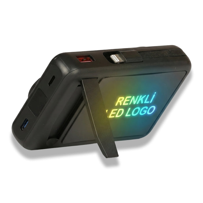Renkli Işıklı Logo Magsafe 10000 mAh Powerbank