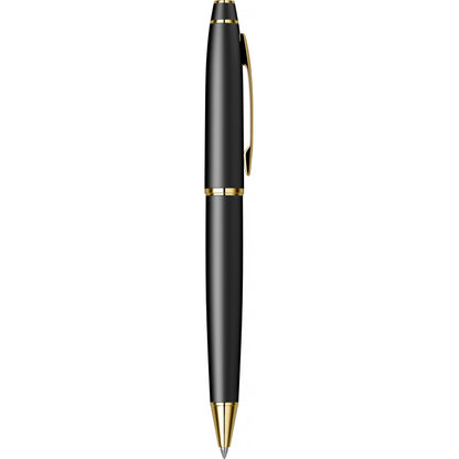 Scrikss Mat Siyah Altın Detaylı Premium Tükenmez Kalem