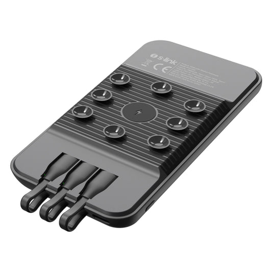 S-Link 10000mAh Dahili Kablolu Wireless Powerbank ve Telefon Standı