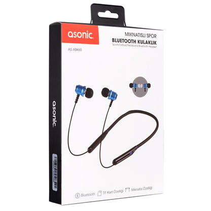 Asonic Boyun Askılı Mıknatıslı Bluetooth Spor Kulak İçi Kulaklık