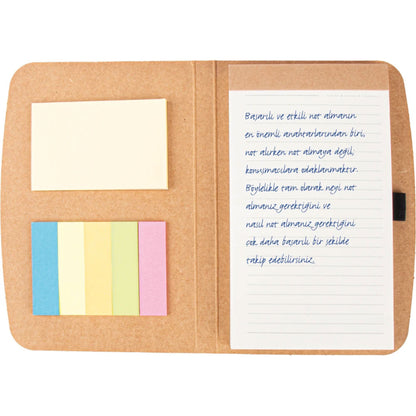 Yapışkanlı Notluk ve Kalem Tutuculu Organizer Defter