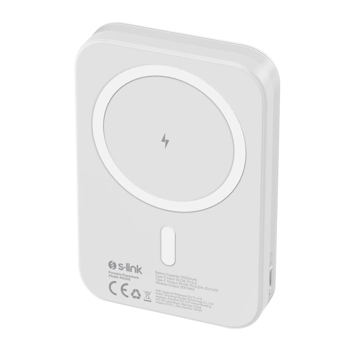 S-link Magsafe 10000mAh Kablosuz Hızlı Şarj Cihazı Powerbank