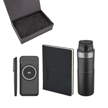 Premium Kalem Defter Powerbank ve Termos Hediye Seti