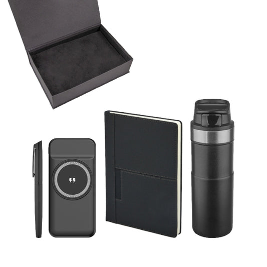 Premium Kalem Defter Powerbank ve Termos Hediye Seti