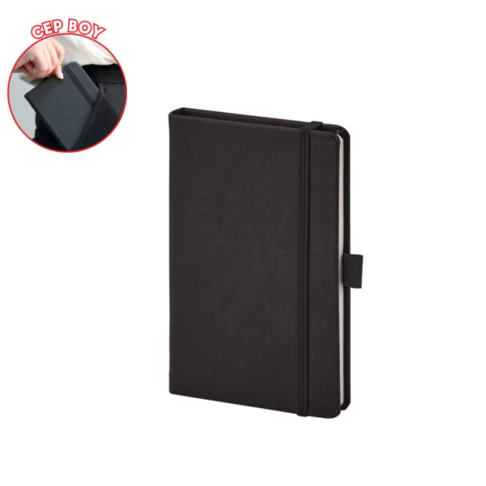 Termo Deri Cep Boy Çizgili Defter