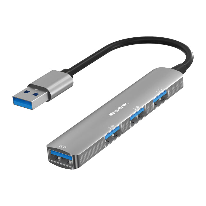 Metal USB Hub 3 Port USB 2.0 ve 1 Port USB 3.0