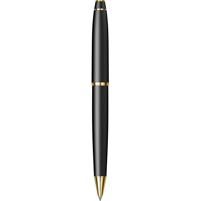 Scrikss Mat Siyah Altın Detaylı Premium Tükenmez Kalem