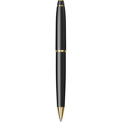 Scrikss Mat Siyah Altın Detaylı Premium Tükenmez Kalem