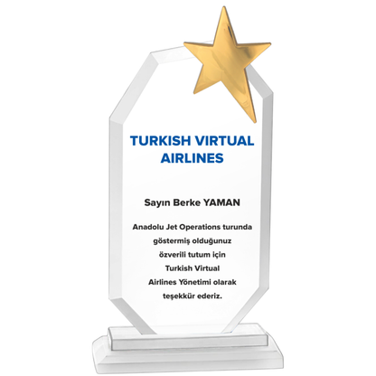 Cam Plaket Ödül ve Başarı Plaketi