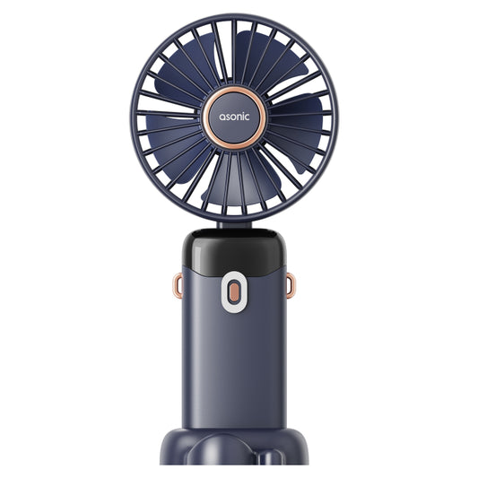 Lacivert Katlanabilir Dijital Göstergeli Mini USB Fan