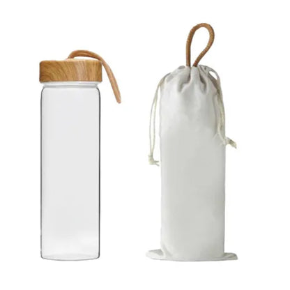 EccoTech 500 ML Bambu Kapaklı Cam Matara