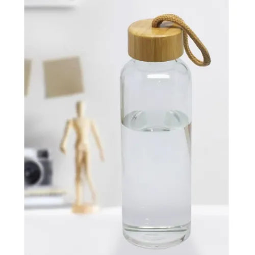 EccoTech 500 ML Bambu Kapaklı Cam Matara