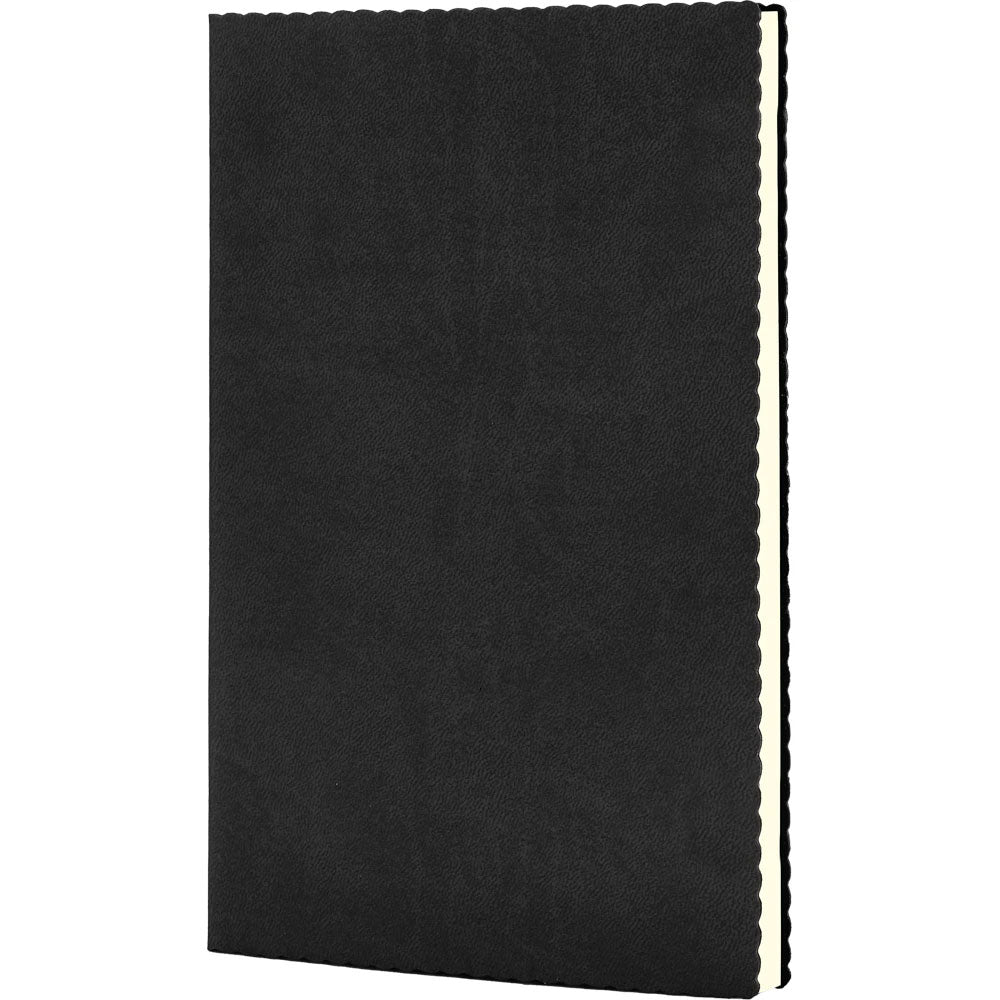 Dalgalı Kesim Yumuşak Termo Deri Kapaklı VIP Tarihsiz Defter (14 x 21 cm)