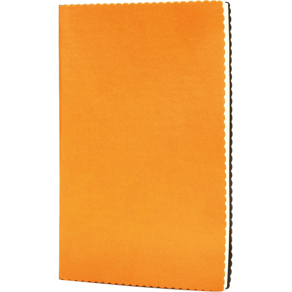 Dalgalı Kesim Yumuşak Termo Deri Kapaklı VIP Tarihsiz Defter (14 x 21 cm)