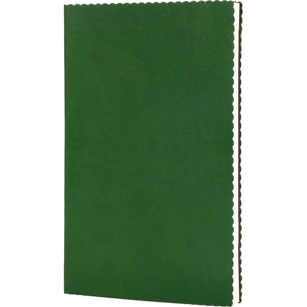 Dalgalı Kesim Yumuşak Termo Deri Kapaklı VIP Tarihsiz Defter (14 x 21 cm)