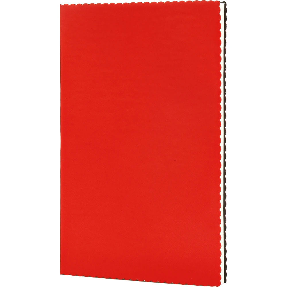 Dalgalı Kesim Yumuşak Termo Deri Kapaklı VIP Tarihsiz Defter (14 x 21 cm)