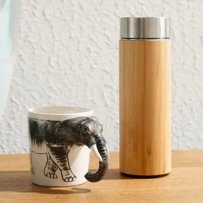 EccoTech 350 ML Ekolojik Bambu Çelik Dizayn Termos