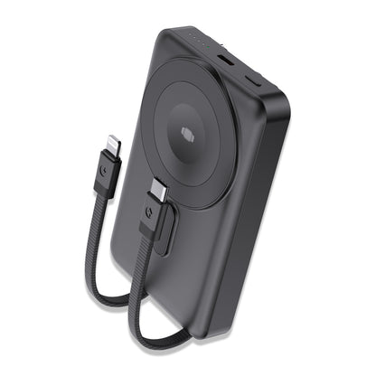 Işıklı LED Logo Alanlı ve Kendinden Kablolu 10.000 mAh Powerbank
