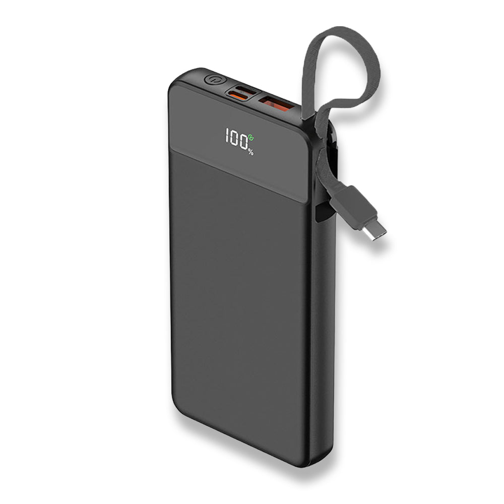 Hızlı Şarj Dahili Kablolu Powerbank 10000 mAh