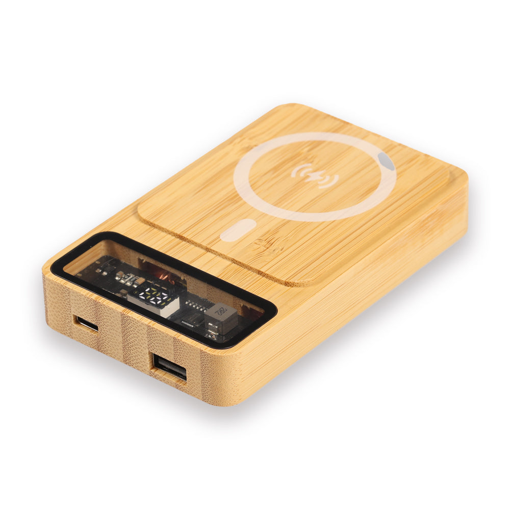 Işıklı Logo Bambu Magsafe 10000 mAh