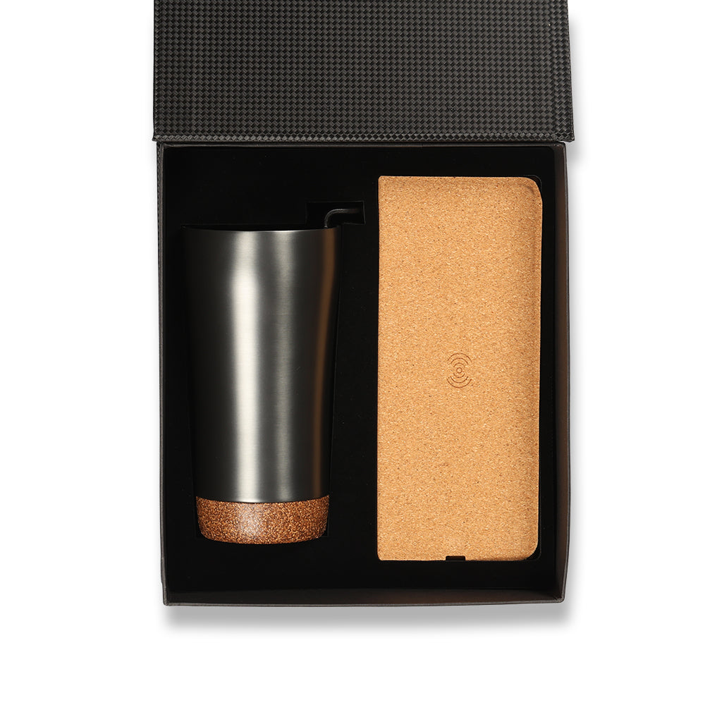 Vip Hediye Seti (480 ml Termos - Kablosuz Şarj Mousepad)