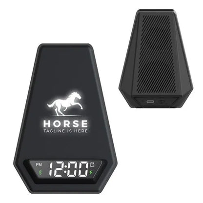 Kablosuz Şarj Cihazı - Hoparlör (Akıllı Saat-Alarım-Işıklı Logo)