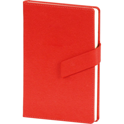 Keten Dokulu ve Mıknatıslı Deri Tokalı VIP Tarihsiz Defter (13 x 21 cm)