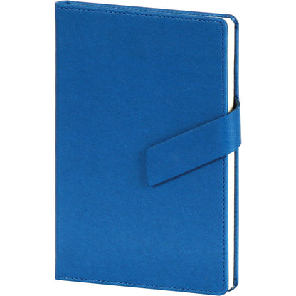 Keten Dokulu ve Mıknatıslı Deri Tokalı VIP Tarihsiz Defter (13 x 21 cm)