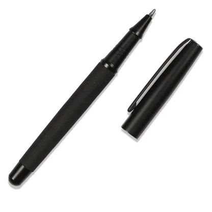 Tırtıklı Gövdeli Tamamı Siyah Metal Roller Kalem
