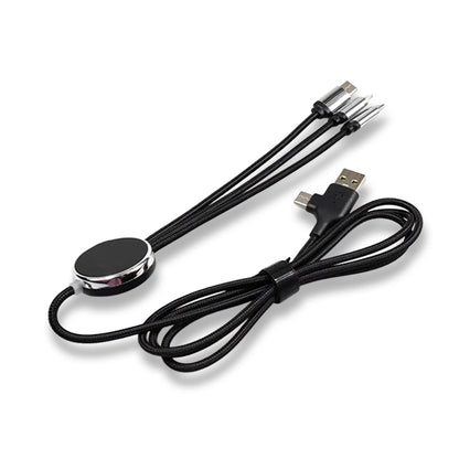 Işıklı Logo 60W Hızlı Type-C Uçlu Data Transferli Şarj Kablosu (Çantalı)