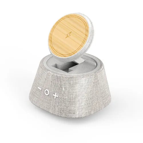 Eccotech  Ekolojik Kablosuz Magsafe Şarj Cihazı + - Bluetooth Hoperlör Gri