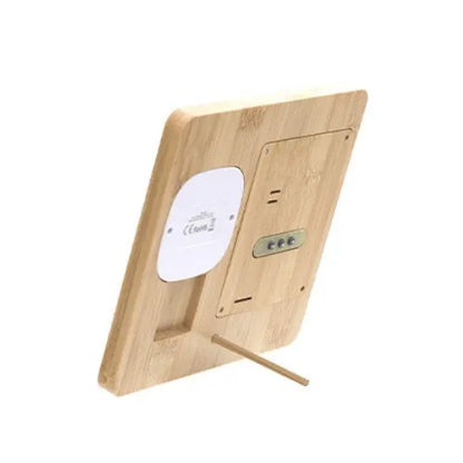 Masaüstü Bambu Saat Wireless Mobil Şarj Cihazı
