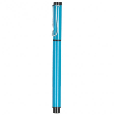 Geniş Tel Klipsli ve Siyah Detaylı Metal Roller Kalem