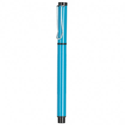 Geniş Tel Klipsli ve Siyah Detaylı Metal Roller Kalem