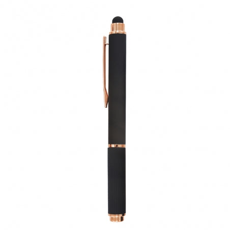 Rose Gold Aksamlı ve Dokunmatik Uçlu Kapaklı Metal Kalem
