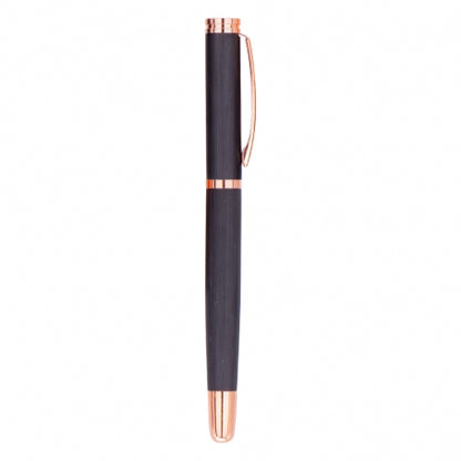 Rose Gold Detaylı Fırçalanmış Antrasit Metal Kalem