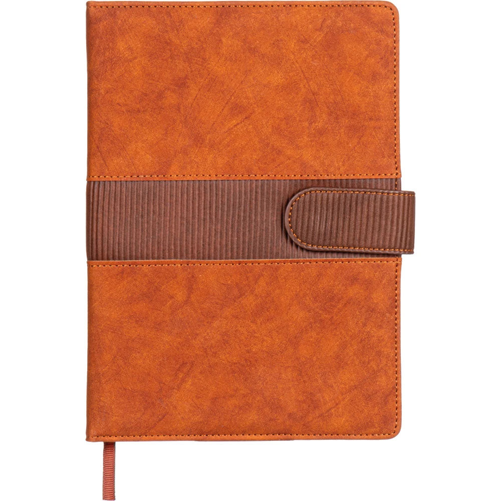 Kırçıllı Dokulu ve Mıknatıslı Yatay Kemerli VIP Tarihsiz Defter (15 x 21 cm)