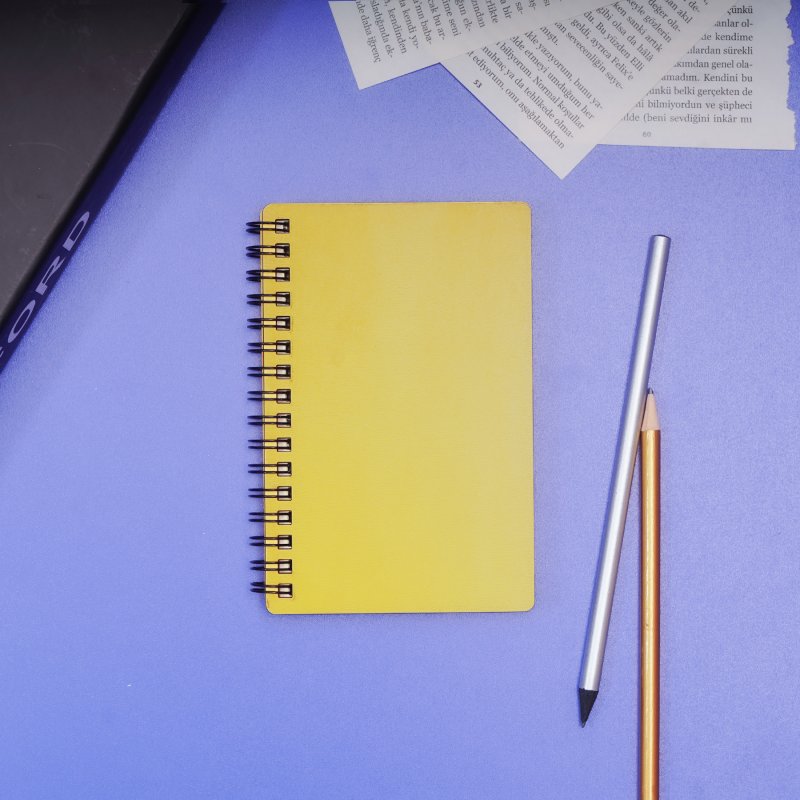 9 × 15 cm Ahşap Kapaklı Not Defteri