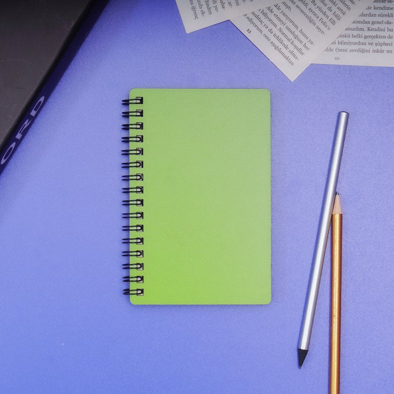 9 × 15 cm Ahşap Kapaklı Not Defteri