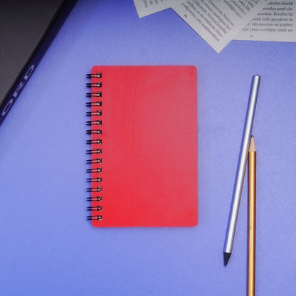 9 × 15 cm Ahşap Kapaklı Not Defteri