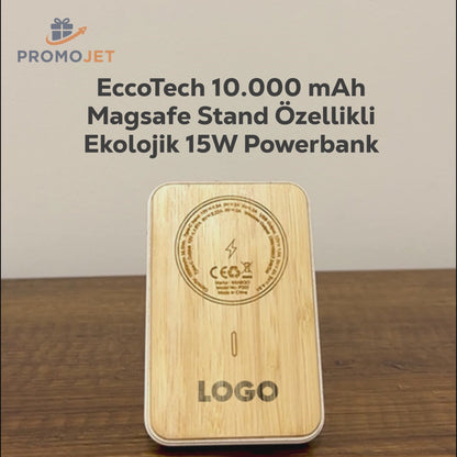 EccoTech 10.000 Mah Magsafe Stand Özellikli Ekolojik 15W Powerbank