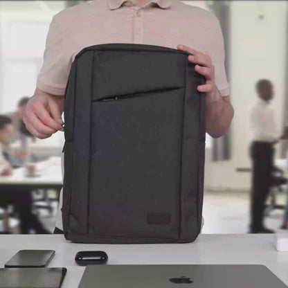 Classone Savona Serisi 15.6" Minimalist Sırt Çantası – Siyah WTX-Pro Su Geçirmez Kumaş