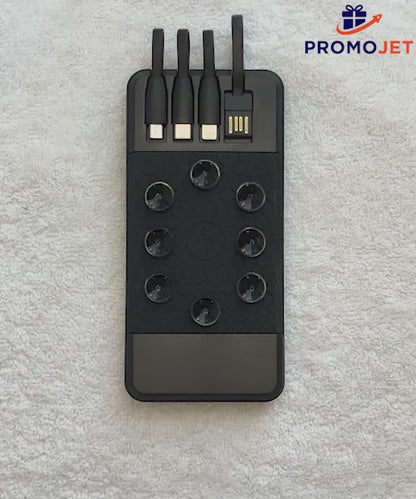 Vakumlu ve Standlı 10.000 mAh Kablosuz Powerbank (Dahili Kablolu)