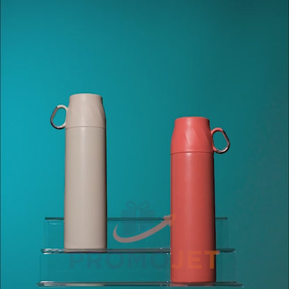 500 ml Bardaklı Paslanmaz Çelik Termos (Özel Tasarım Kapaklı)