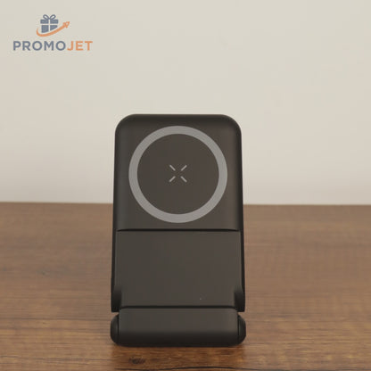 EccoTech 15W Magsafe + Wireless Powerbank + Rubber Gövde + Led Logo + Telefon Tutucu