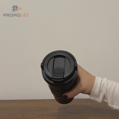 EccoTech 500 ml Diamond Serisi Tutma Kulplu İç-Dış Paslanmaz Çelik Termos