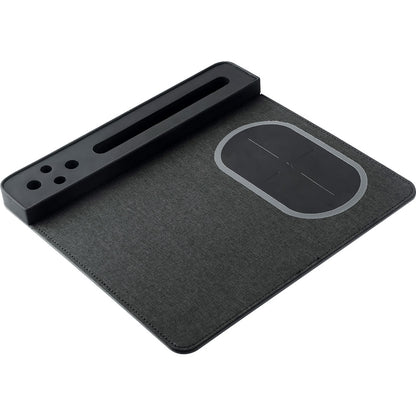 Premium Kablosuz (Wireless) Şarj Cihazlı, Kalemlikli ve Telefon Standlı Mouse Pad