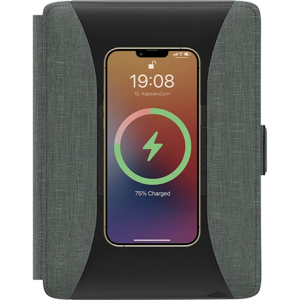 A5 Boyutlu Premium 6.500 mAh Wireless Şarjlı Akıllı Powerbank Organizer