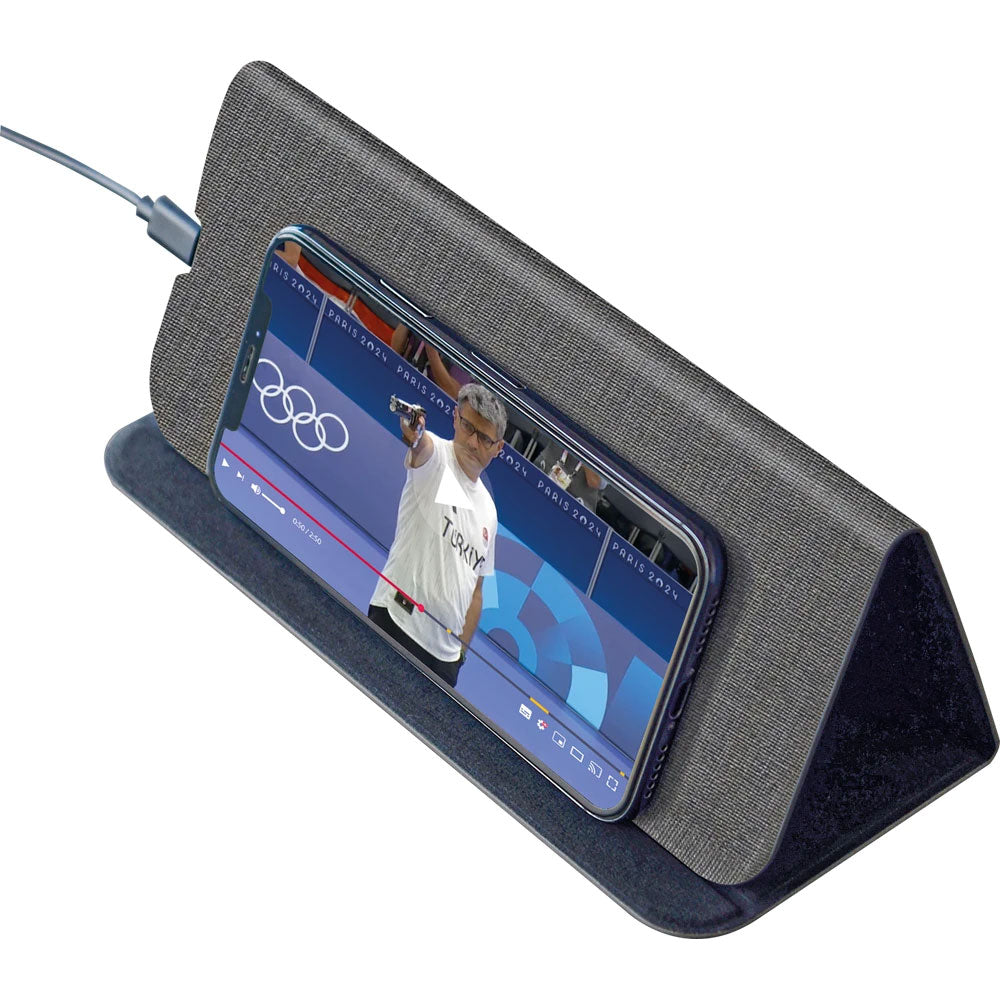 Premium Işıklı Logo Markalamalı ve Katlanabilir Standlı Kablosuz (Wireless) Şarjlı Mouse Pad